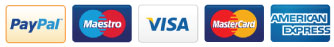 Donner & More secure payment logos - PayPal, Maestro, Mastercard, VISA, Amex
